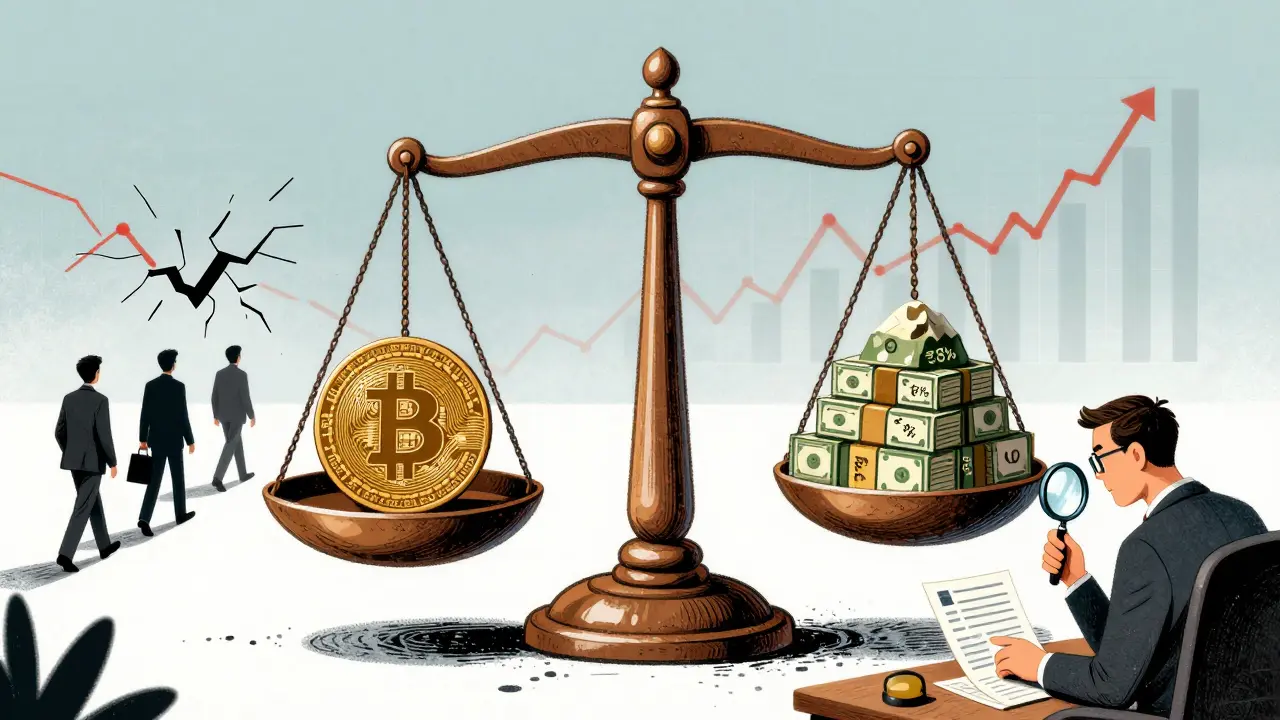 Government scale crushing Bitcoin under piles of tax percentages.