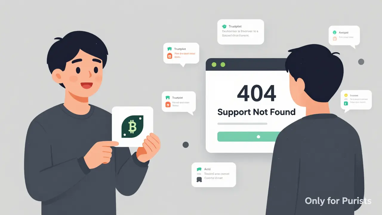 Split scene: one side shows easy XRP-to-fiat transfer, other shows locked account with support errors.