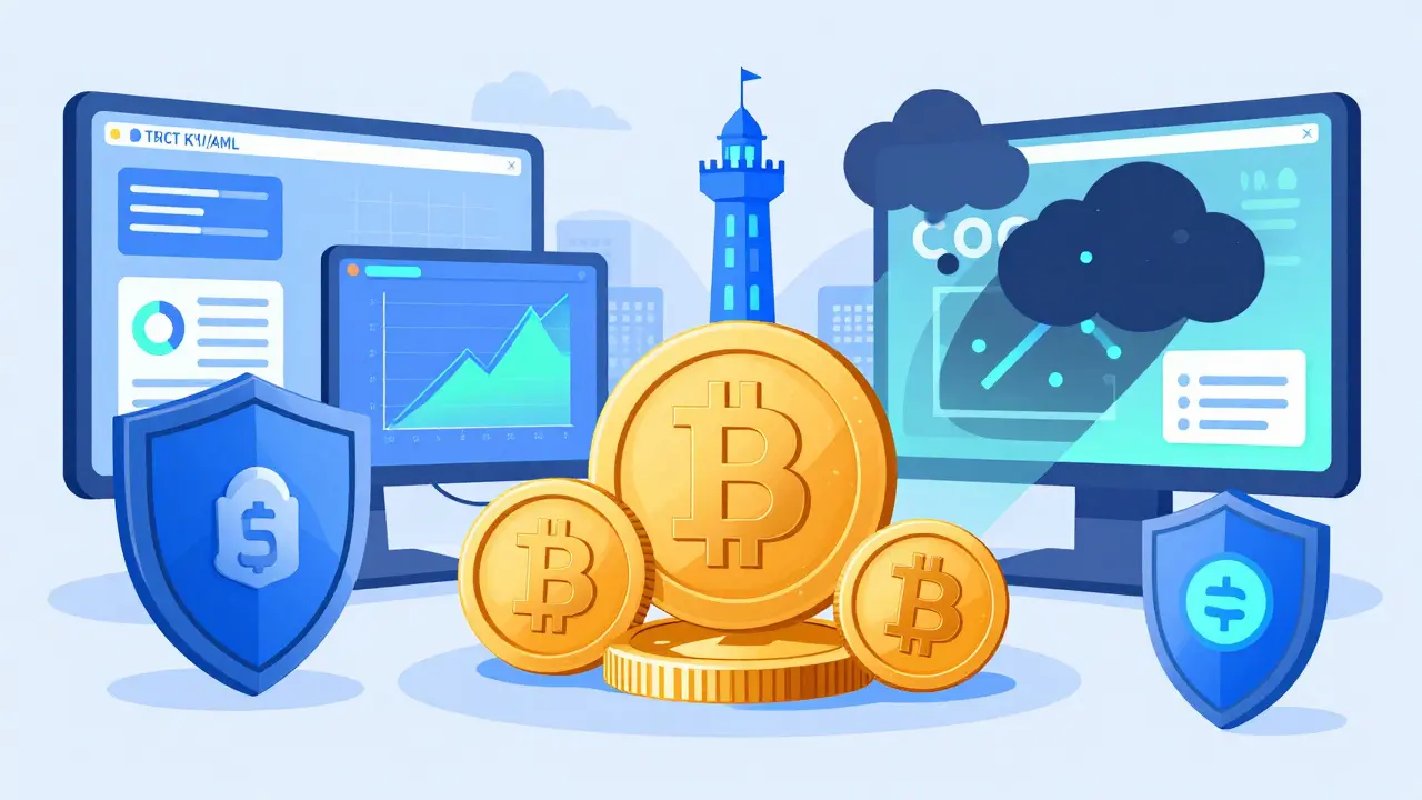 Dual currency system with security monitoring and compliance checks