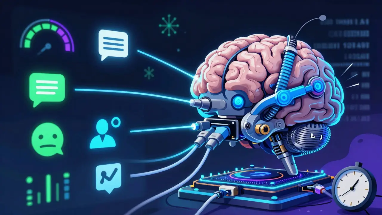 Abstract illustration of AI bot processing crypto data