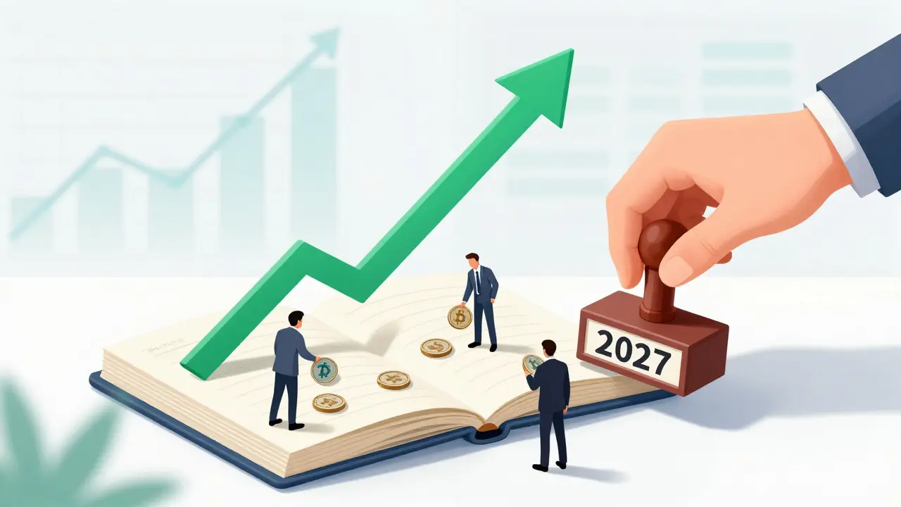 Traders recording transactions in a ledger under regulatory oversight