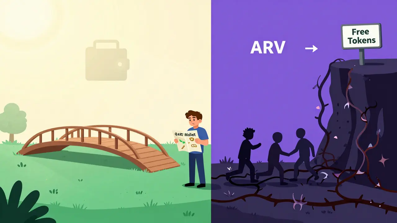 Two paths showing confusion between ARV and ARI tokens