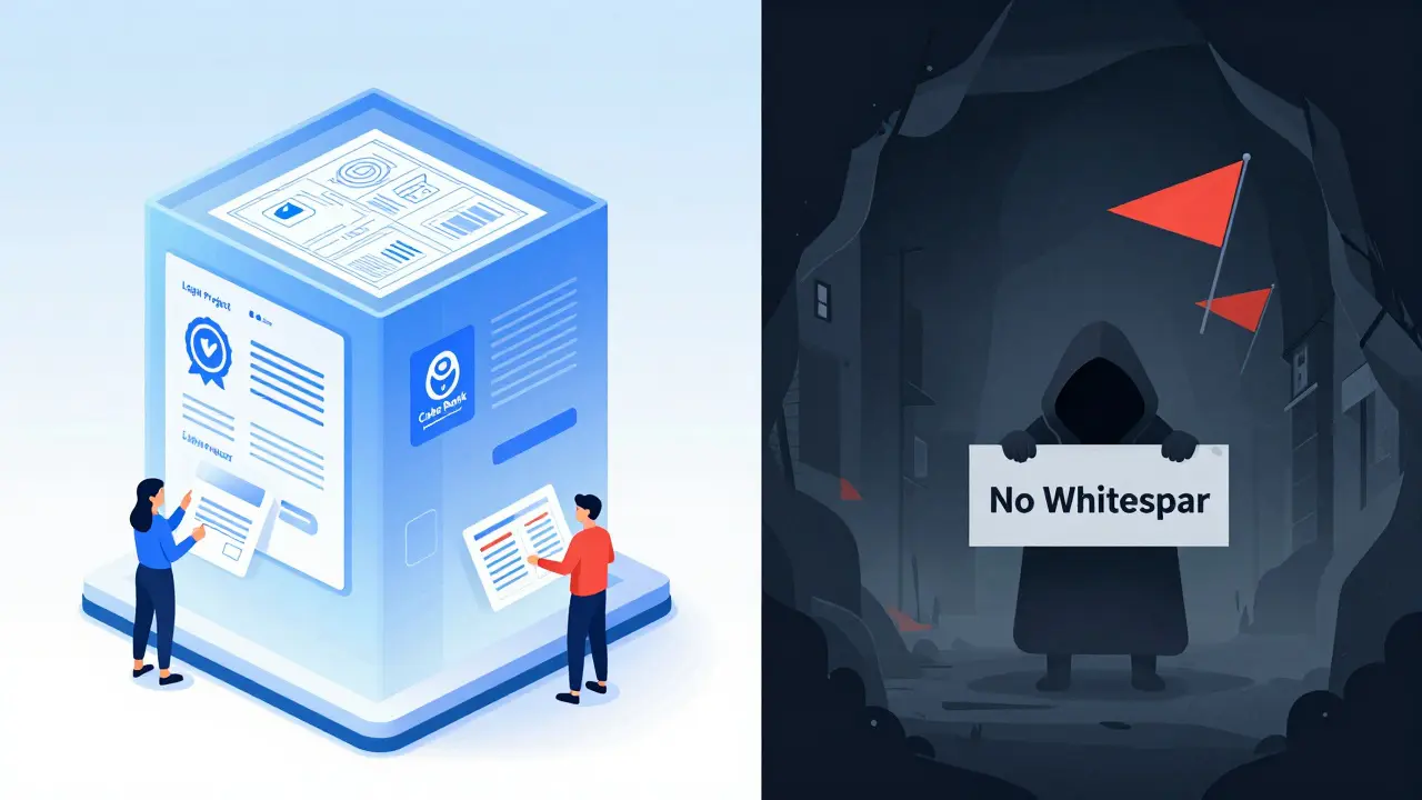 Comparison between transparent legitimate crypto projects and shady scams
