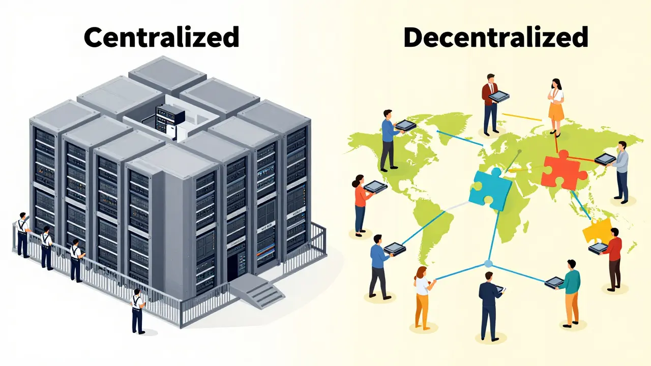 Fortress data center vs global network of node holders