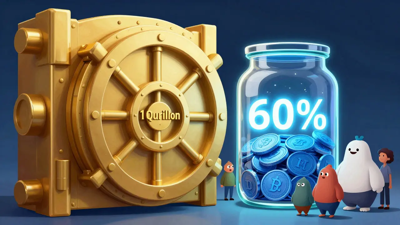 Illustration of fixed token supply and holder concentration