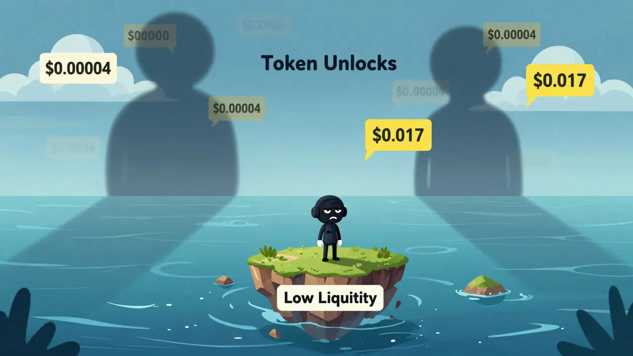 Cartoon metaphor for MBS token volatility and low market liquidity