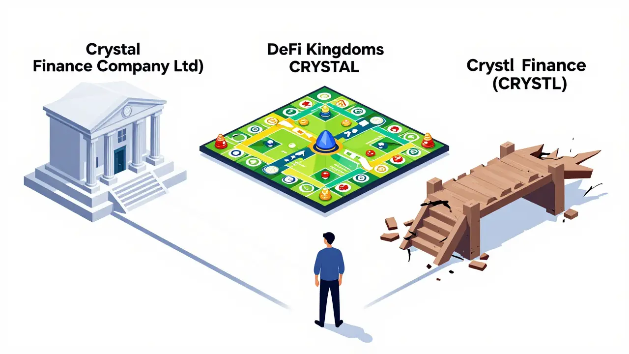Three diverging paths comparing traditional banks, gaming tokens, and risky crypto
