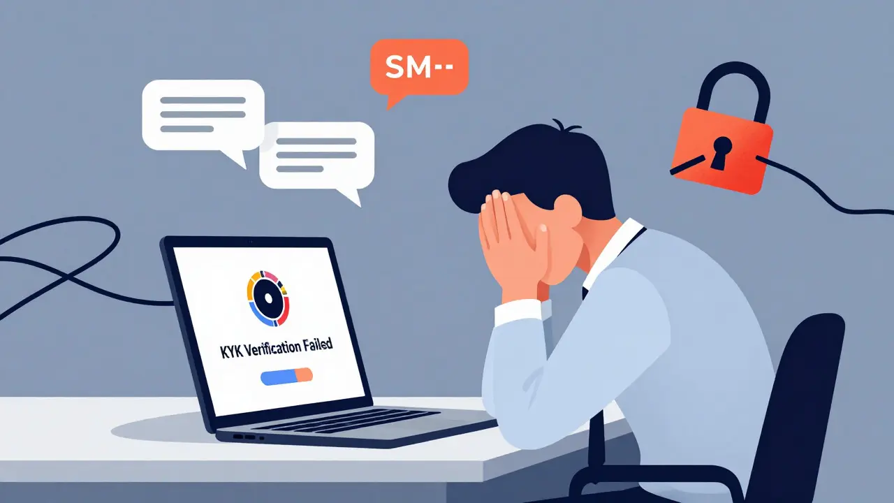 Frustrated trader facing KYC verification errors and technical glitches